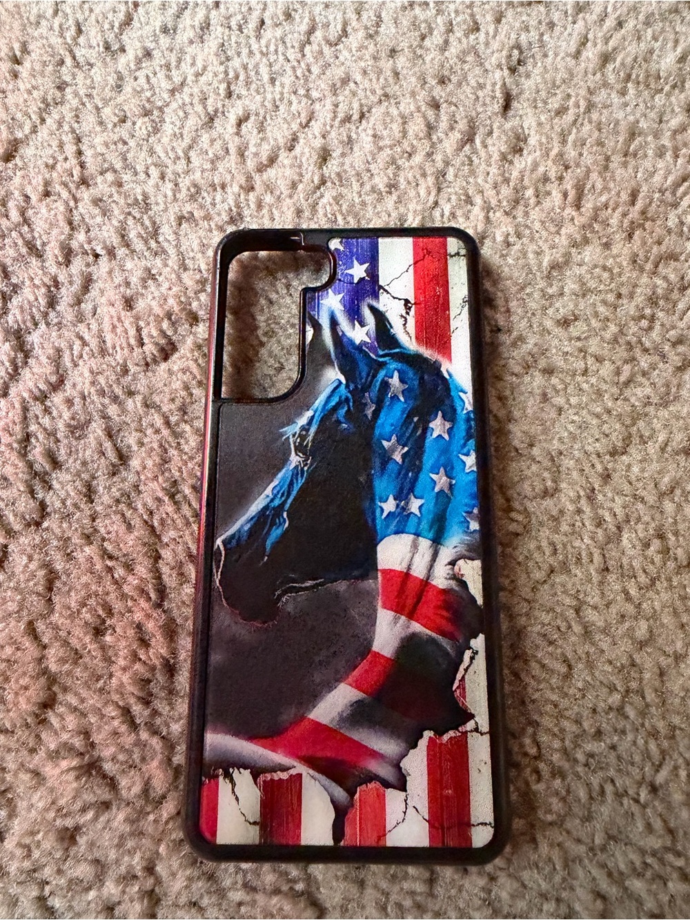 Patriotic Horse Design Phone Case - Blue & Red for Samsung Galaxy S21